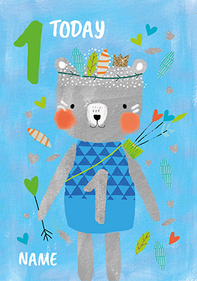 1 Today Raccoon Boy Birthday Card