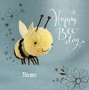 Happy Bee-day Birthday Card - Bumble Bee