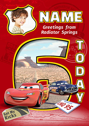 Disney Cars - Birthday Card Age 6