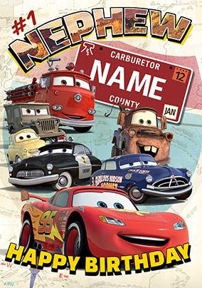Disney Cars - Birthday Card Nephew