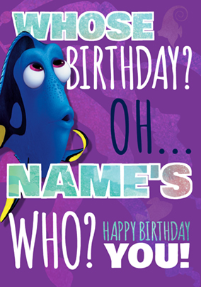 Finding Dory - Birthday Card Who's Birthday?