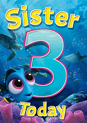 Finding Dory - Birthday Card Sister 3 Today