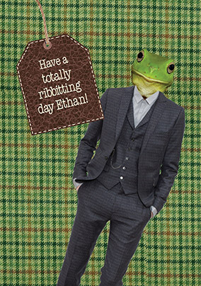 Frog Birthday Card - Ribbiting Day