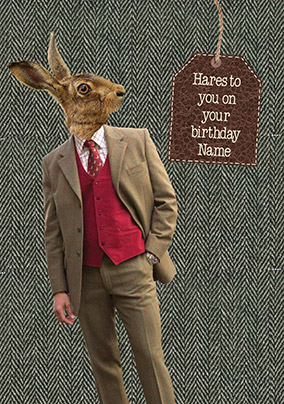 Hare Birthday Card - Hares to You