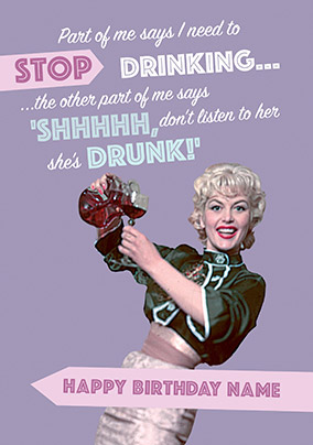 Vanilla Ice - Birthday Card Stop Drinking