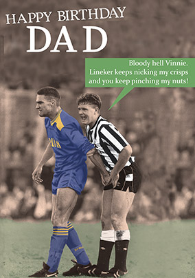 Football Dad Birthday Card - Crisps and Nuts