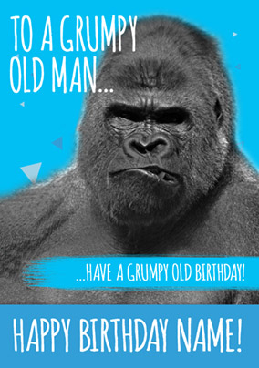Paw Play - Birthday Card Grumpy Old Man