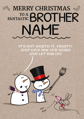 Brother Christmas Card Carrot Noses - Sprout Quitting Hollywood
