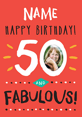 50 And Fabulous Birthday Card - Rock Paper Awesome