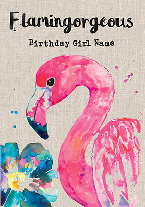 Sarah Kelleher - Flamingorgeous Personalised Card