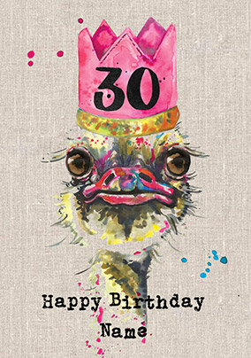 Sarah Kelleher - 30th Birthday Personalised Card