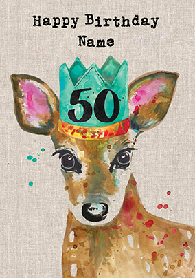 Sarah Kelleher - 50th Birthday Personalised Card