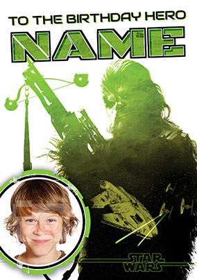 Chewbacca Birthday Card - Star Wars Force Awakens