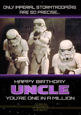 Star Wars A New Hope Uncle Birthday Card