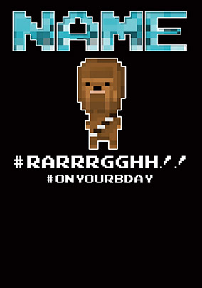 Chewbacca 8-Bit Birthday Card