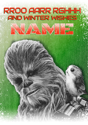 Chewbacca Christmas Card