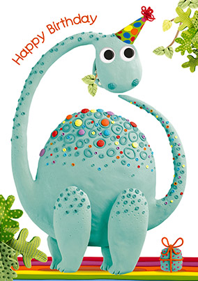 Happy Birthday Dinosaur Card