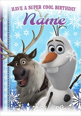 Sven & Olaf Birthday Card - Disney Frozen