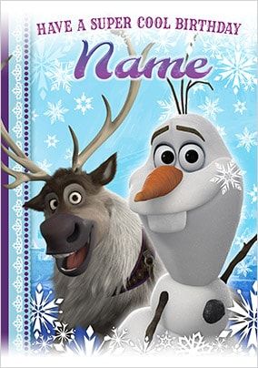 Photo of Sven & Olaf Birthday Card - Disney Frozen