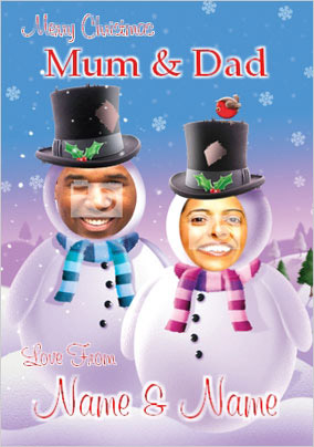 Christmas Snowman Mum & Dad
