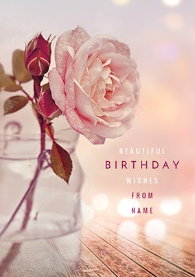 Beautiful Birthday Wishes Personalised Card