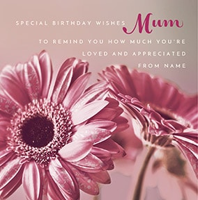 Mum Birthday Wishes Personalised Card