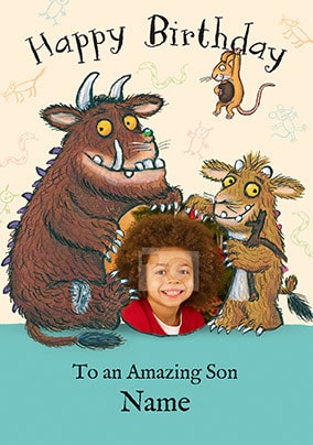 The Gruffalo Amazing Son Photo Birthday Card