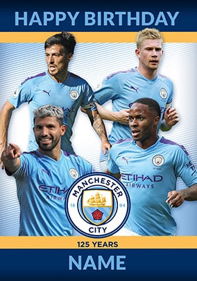 Manchester City Players Personalised Card