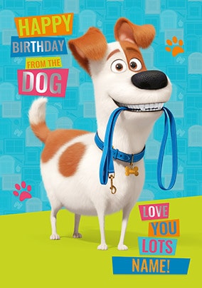 Max Secret Life Of Pets Personalised Card