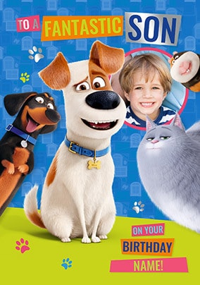 Secret Life Of Pets Son Photo Birthday Card