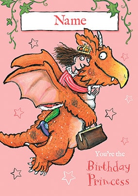 Zog - Birthday Princess Personalised Card