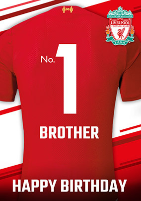 Liverpool Brother Birthday personalised Card