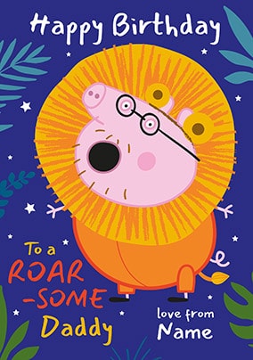 Peppa Pig - Roar-some Dad Personalised Card