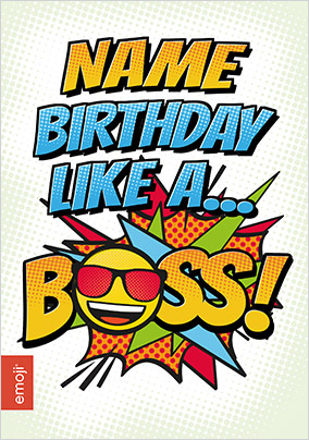 Birthday Like a Boss Emoji Card