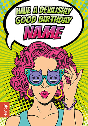 Devilishy Good Birthday Emoji Card