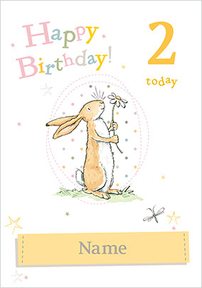 Guess How Much I Love You - 2 Today Personalised Card