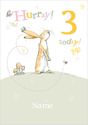 Guess How Much I Love You - Hurray 3 Today Personalised Card