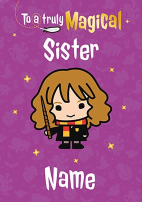 Harry Potter - Sister Personalised Birthday Card