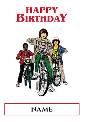 Happy Birthday - Stranger Things Personalised Card