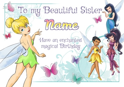 Disney Fairies Sister Birthday Card