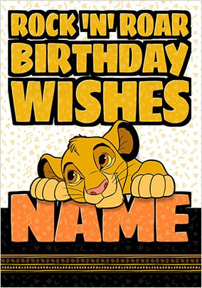The Lion King Rock 'n' Roar Birthday Card