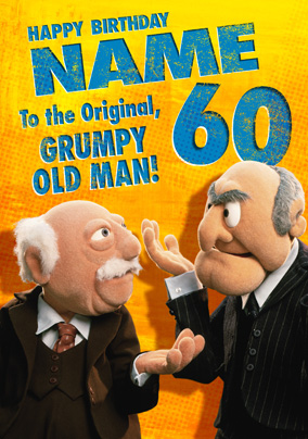 Grumpy Old Man Birthday Card - The Muppets