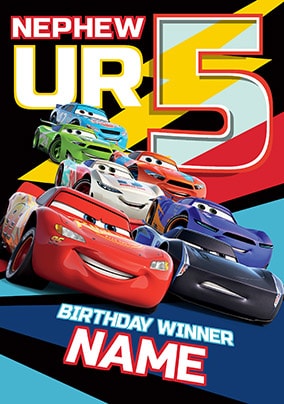 Cars 3 Nephew Birthday Card