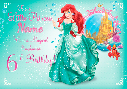 Magical Ariel Birthday Card - Disney Princess