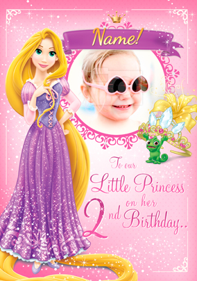 Rapunzel Photo Birthday Card - Disney Princess