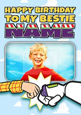 Toy Story Bestie Photo Birthday Card