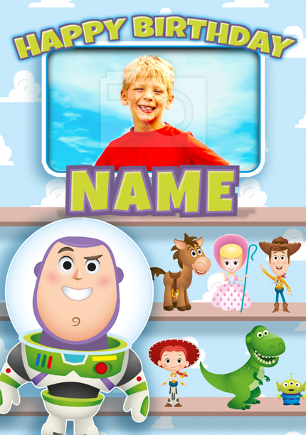Buzz Playtime Photo Birthday Card