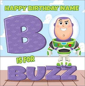 Toy Story - B for Buzz Birthday Card