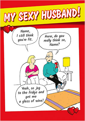 Husband - Jog To The Fridge Personalised Card