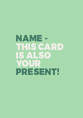 This is Your Present personalised Card